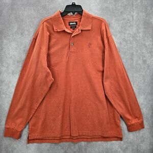 Ashworth EzTech‎ Orange Long Sleeve Polo Cotton Pullover Sweater XL Extra Large